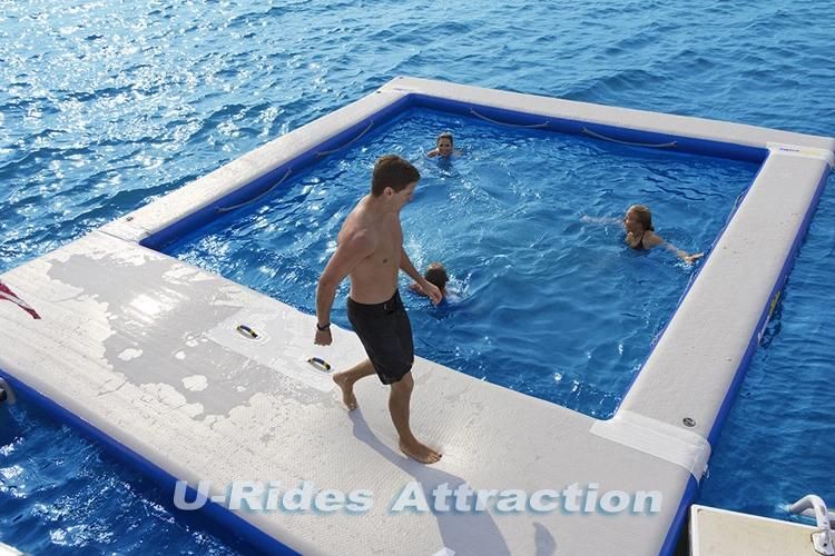 OEM Pool Inflatable platform swimming pool floating mat for water sports