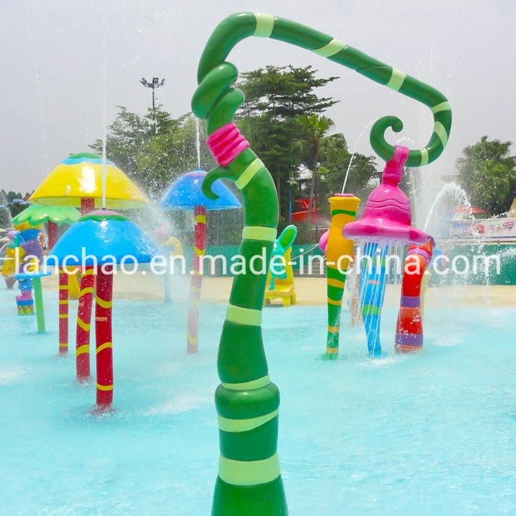 Small Outdoor Water Park Equipment Children Fiberglass Spray Slide