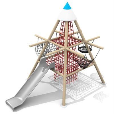 Outdoor Kids Climbing Net Slide Set Amusement Park Playground Equipment