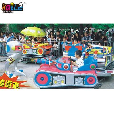 China Supplier Amusement Park 8seats Kiddie Ride Electric Mini Track Tank Train (KL6013)