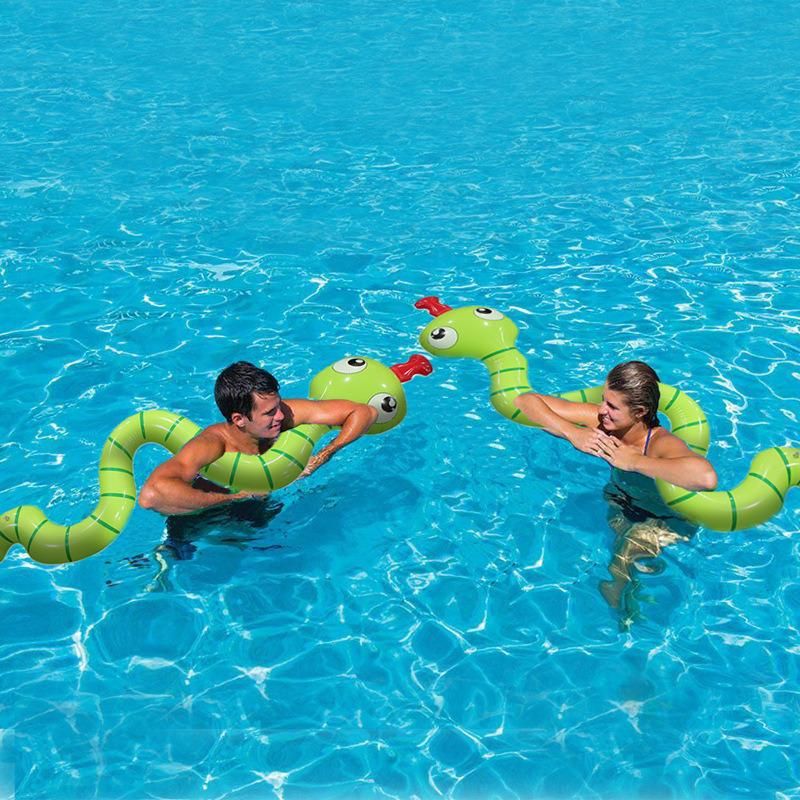 Summer Water Play Toys Inflatable PVC Floating Stick Snake Swimming Stick