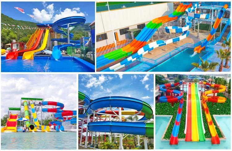 4-Person Big Water Park Slide Equipment for Adults