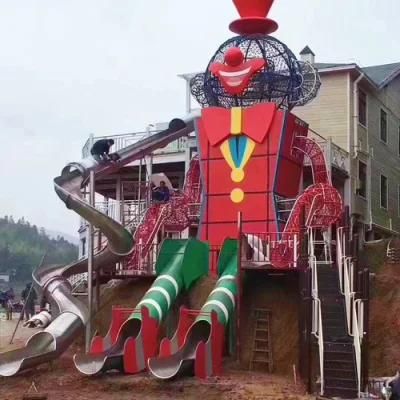 Park Outdoor Stainless Steel Robot Slide Children Playground Equipment