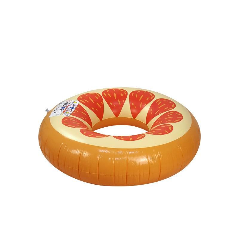 PVC Summer Water Play Equipment Inflatable Orange Fruit Swim Ring