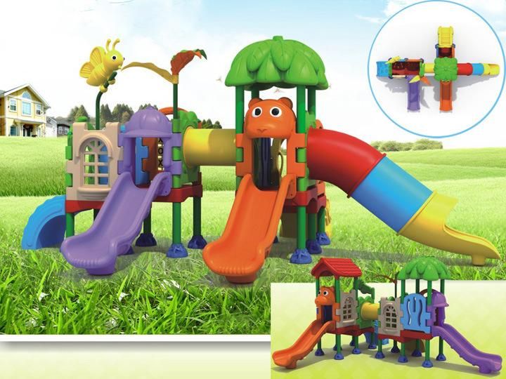 Pirate Ship Plastic Playground Equipment for Children with Ball Pool