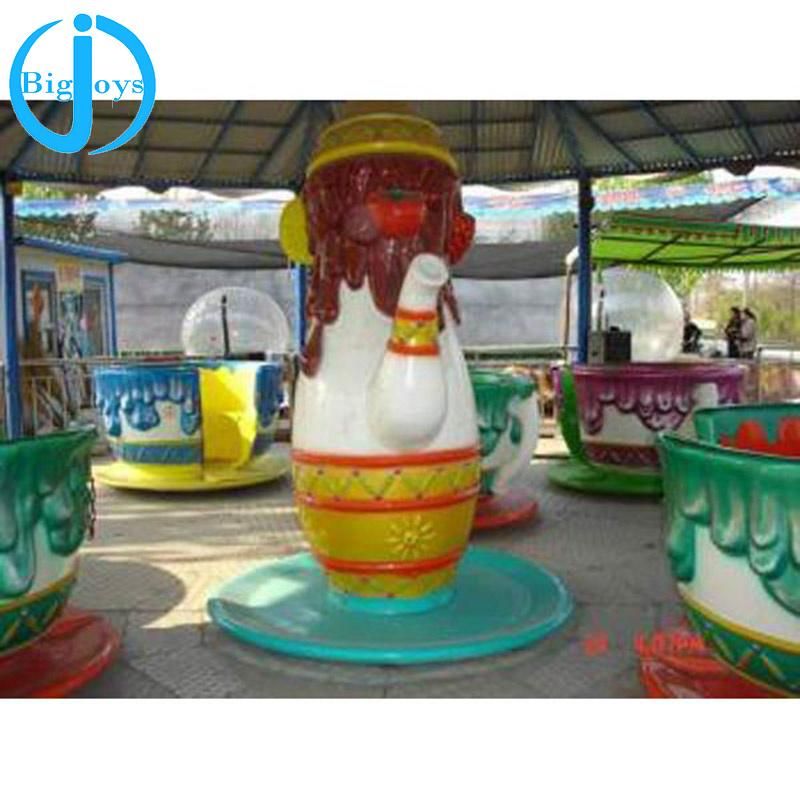 High-Quality Fiberglass Rotating Coffee Cup Rides for Kids