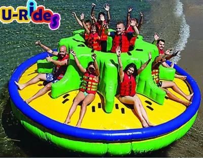 Inflatable octopus twister Flying Boat Towable Rotating Boat For Water Sports