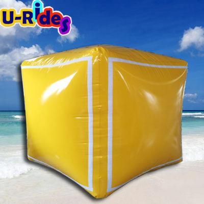 inflatable cube yellow buoy