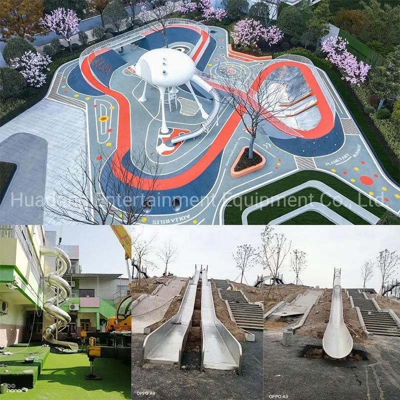 Outdoor Playground Escape Tunnel Playground Equipment Stainless Steel Slide Tubes Plastic Slide Tunnel Anti-Fading and Anti-Aging