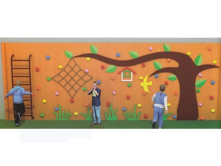 Children Adventure Funny Wooden Climbing Wall Frames for Small Gardens