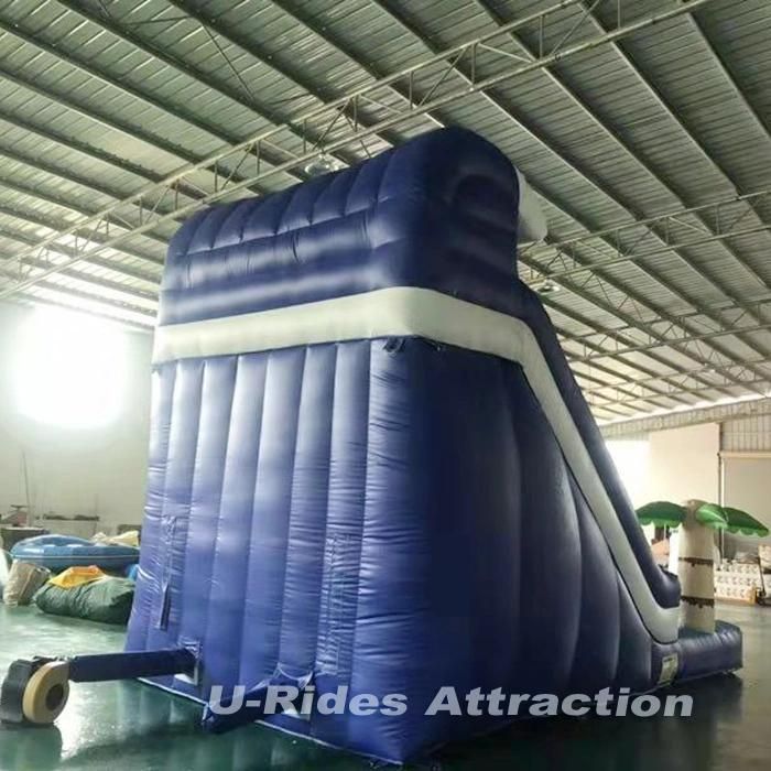 Customized PVC inflatable water slide inflatable bouncer slide and slip with pool for event