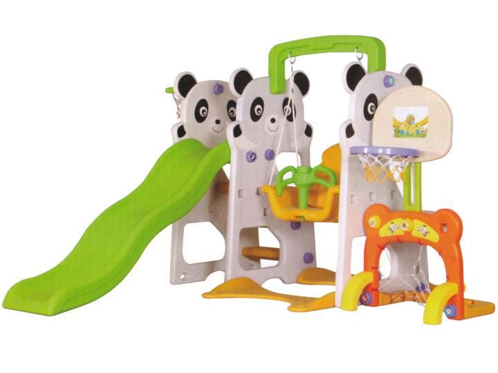 Indoor Plastic Panda Swing and Slide for Kids