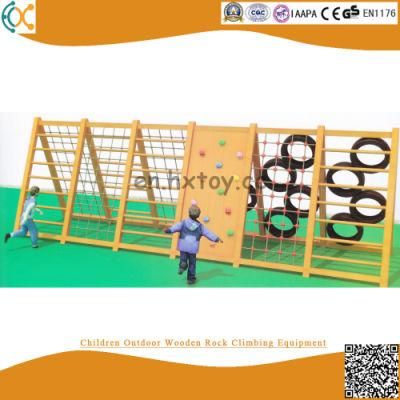 New Design Children Outdoor Wooden Rock Climbing Equipment for Amusement Park