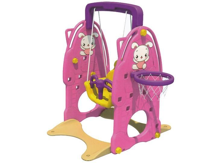 Indoor Plastic Panda Swing and Slide for Children