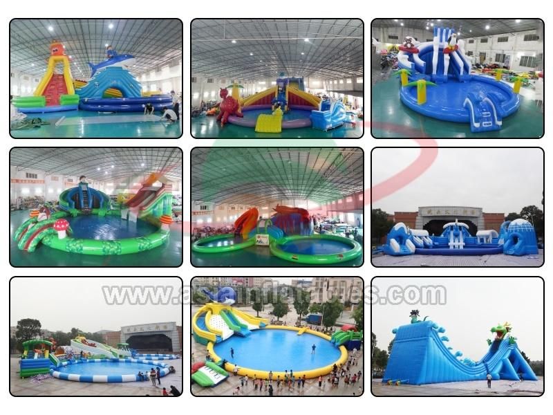 Inflatable Giant Amusement Water Park Inflatable Pool Water Park with Slide