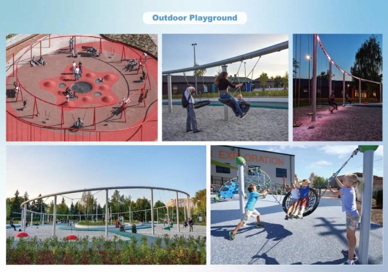 Commercial Amusement Park Playground Equipment Kindergarten Kids Outdoor Swing for Sale