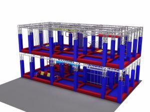 Two Floors Customized Commerical Ninja Warrior Course with Soft Cushions