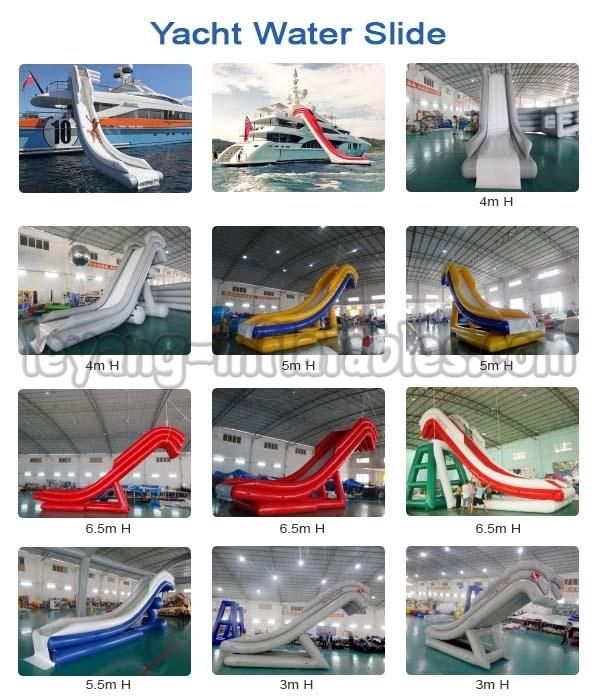 Inflatable Floating Water Slide for Boat, Giant Inflatable Yacht Slide