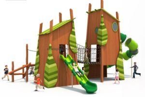 China Guangzhou Supplies High Quality Playground Solid Wood Material Kids Wooden Outdoor Play Activity for Preschool and Kindergarten