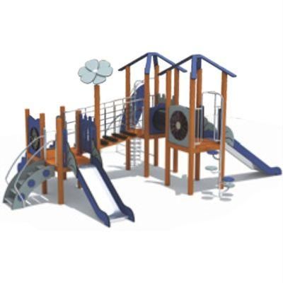 Outdoor Playground Equipment Park Kids Stainless Steel Slide Climbing QS70