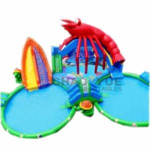Ocean Theme Inflatable Water Park with Pool for Playground