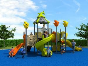 Plastic Material and Outdoor Playground Type Kids Play Equipment Slides (HD16-068C)