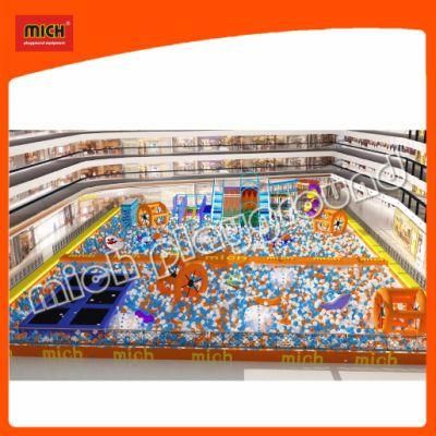 Large Slide Trampoline Combined Plastic Ball Pool Indoor Playground for Mall