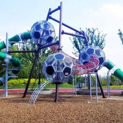 Customized Children&prime;s Amusement Park Outdoor Playground Football Shape Slide Equipment