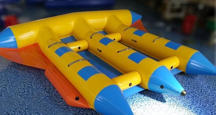 Commercial Water Game Banana Boat Fly Finish Inflatable Flying Fish Tube Towable