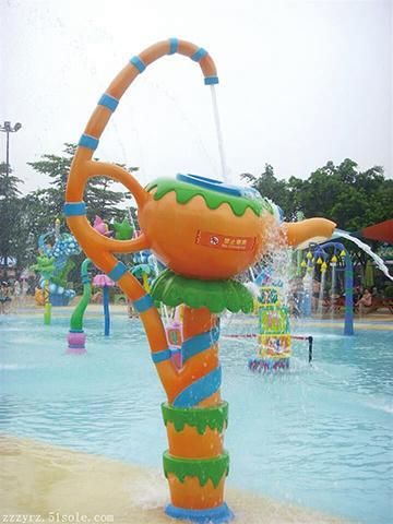 So Cute Rabbit Toddler Slide White Spray Water Park Equipment