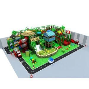 Jungle Theme Safe Popular Green Color Kids Multifunctional Indoor Playground Toys with Trampoline for Home