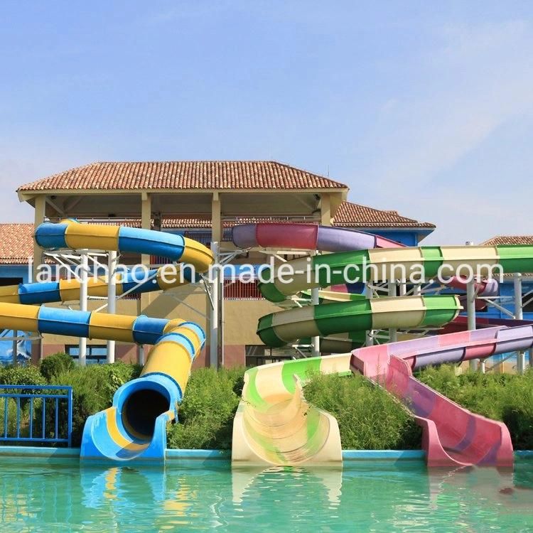 Custom Theme Park Fiberglass Water Slide with Factory Price
