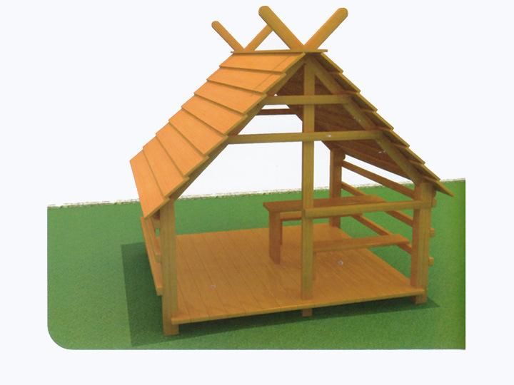Kids Wooden Garden Forest Playhouse in Backyard Play Role House