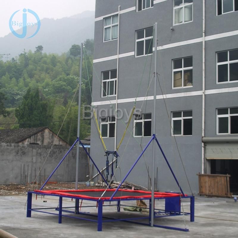 Kids Indoor Bungee Jumping Single Bungee Trampoline for Sale