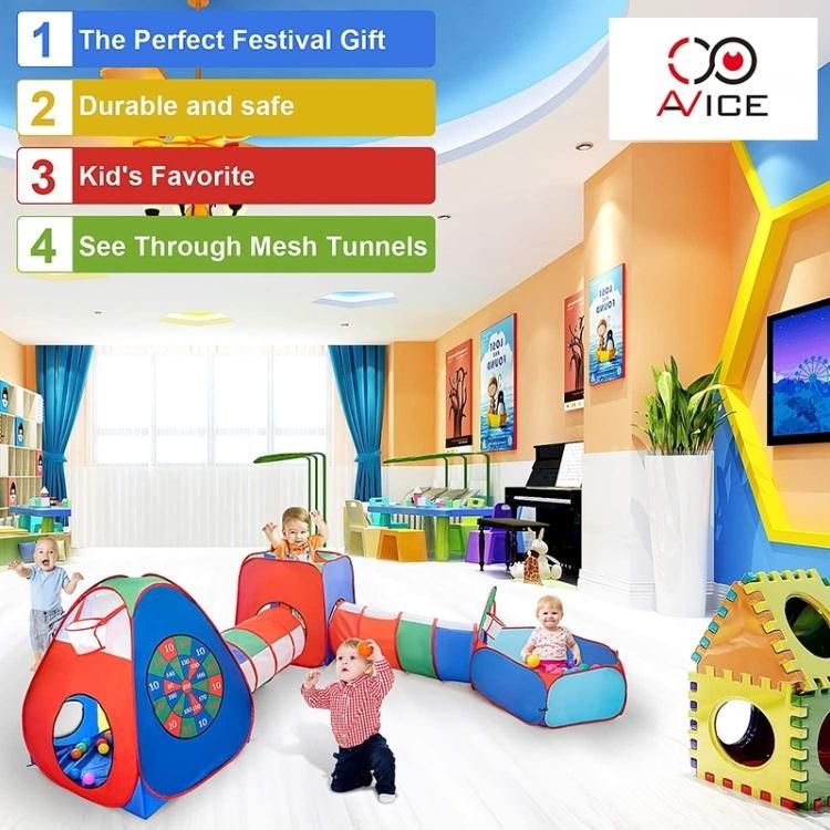 Indoor Playground Children 5 in 1 Tent with Ball Pool Outdoor Game Playhouse for Kids