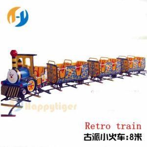 Outdoor Playground and Park 8 Person Seats Luxury Large Children Track Electric Mini Train Game Machine