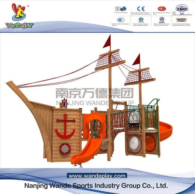 Amusement Park Slides Wood Corsair Boat Children Plastic Toy