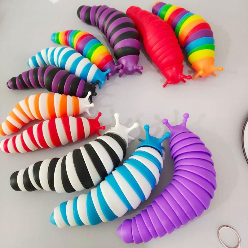 Top Sale Cute Carpenterworm Toys Baby Toys PP Cartoon Fidget Slug Decompression Toy Educational Toy