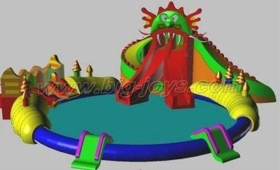 Inflatable Amusement Water Park, Inflatable Water Slide Pool Game
