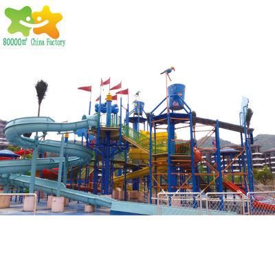 Fiberglass Plastic Pool Water Play Equipment Kids Park Water Slide for Swimming Pool