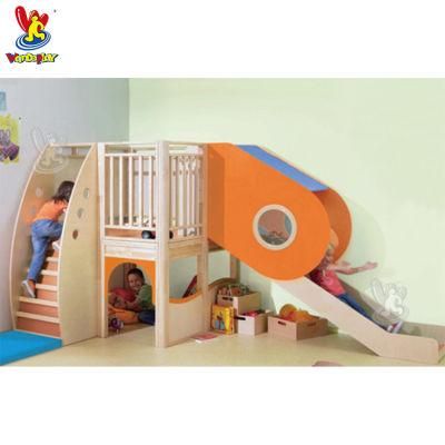 Wandeplay Children Indoor Wooden Playground Slide Equipment for Preschool