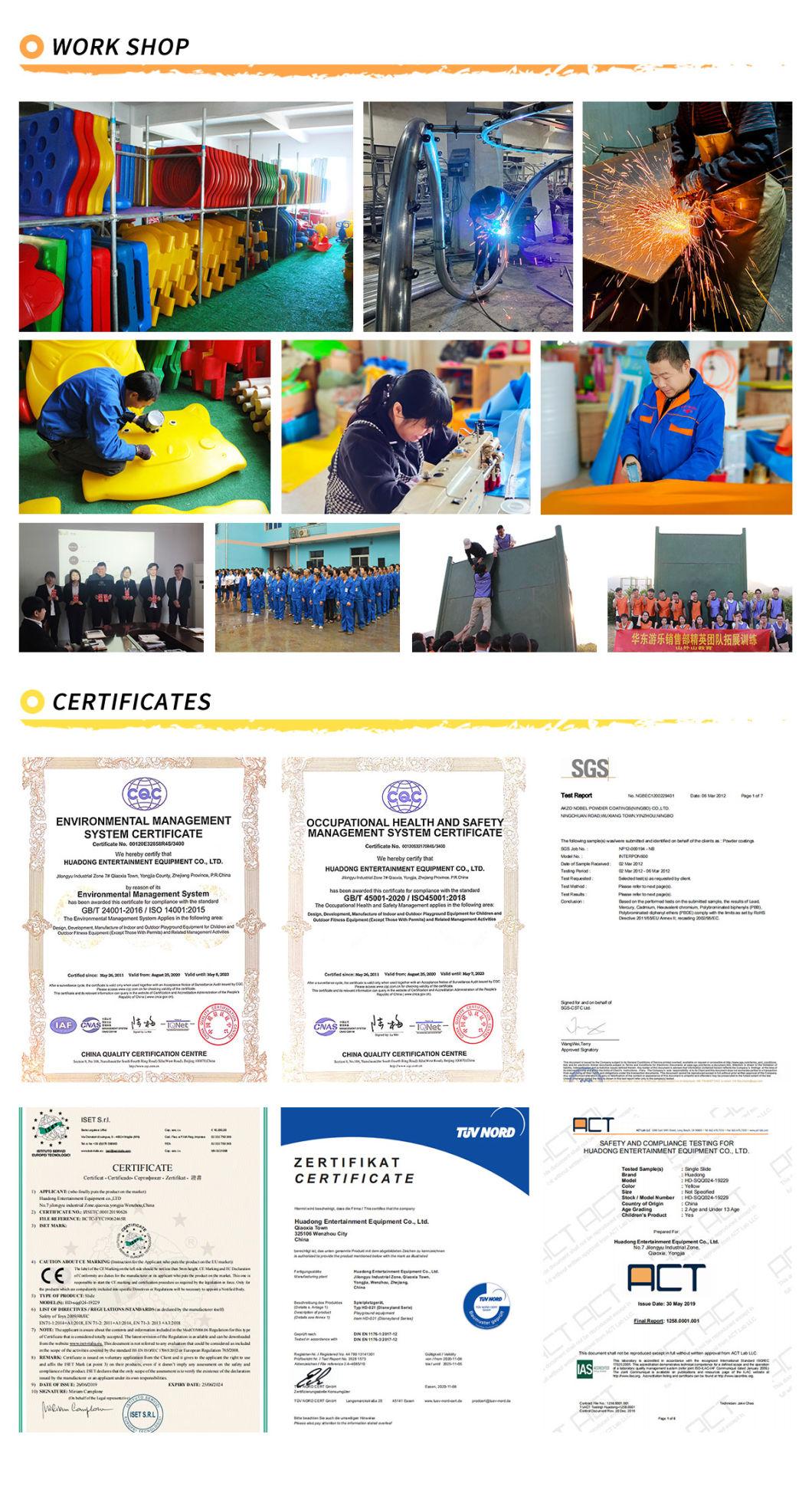 Outdoor Playground Slide New Design Equipment Children Plastic Amusement Equipment with CE/ASTM/TUV/GS Certificates