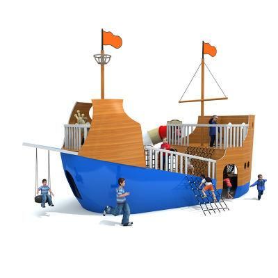 Playground Pirate Ship Series Large Kid Wooden Amusement Equipment