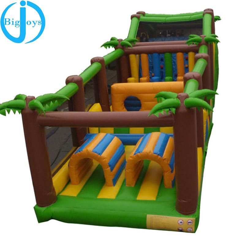 Commercial Grade PVC Adult Kids Inflatable Land Obstacle Course for Sale