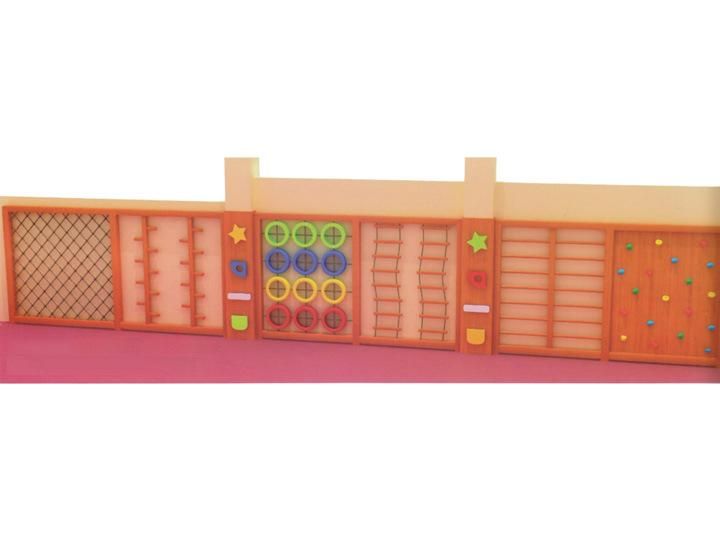 Customized Design Wooden Outdoor Children Game Climbing Frames Wall Equipment
