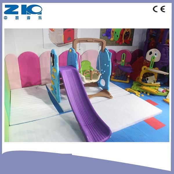 Children Multi-Colour Choice Indoor Play Plastic Slide with Swing and Basketball