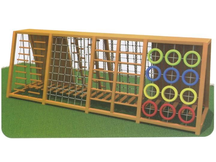 Wood Outside Jungle Gym Outdoor Children Wooden Climbing Wall Equipment