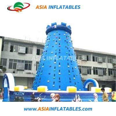 Blue Top Climbing Wall Inflatable Climbing Tower Wall for Sale