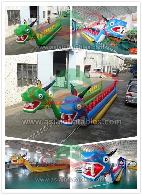 Multiple Colors Towable Ski Tube Inflatable Dragon Boat for 12 Persons