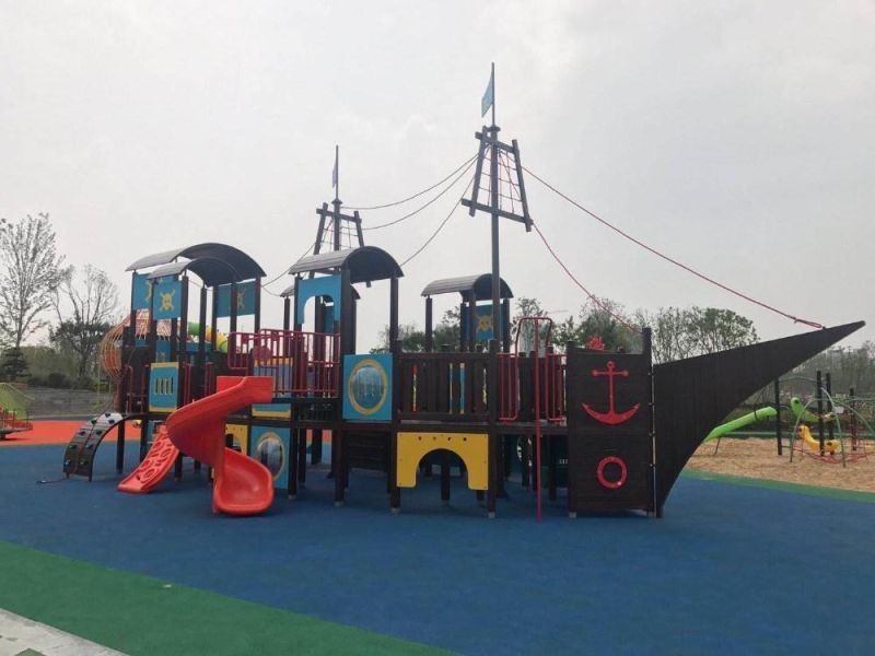 TUV Approved Big Playsets Kids Play Structure Plastic Slides Kids Play House